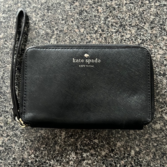 Kate Spade black wristlet - Picture 1 of 5